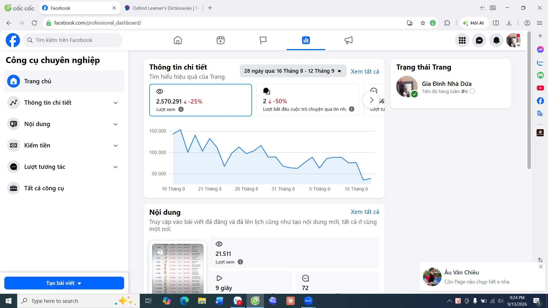 Thống kê Gia Đình Nhà Dứa: 2.570.291 lượt xem trong 28 ngày, 16/8–12/9