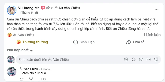 Ảnh phản hồi gốc — Vi Hương Mai